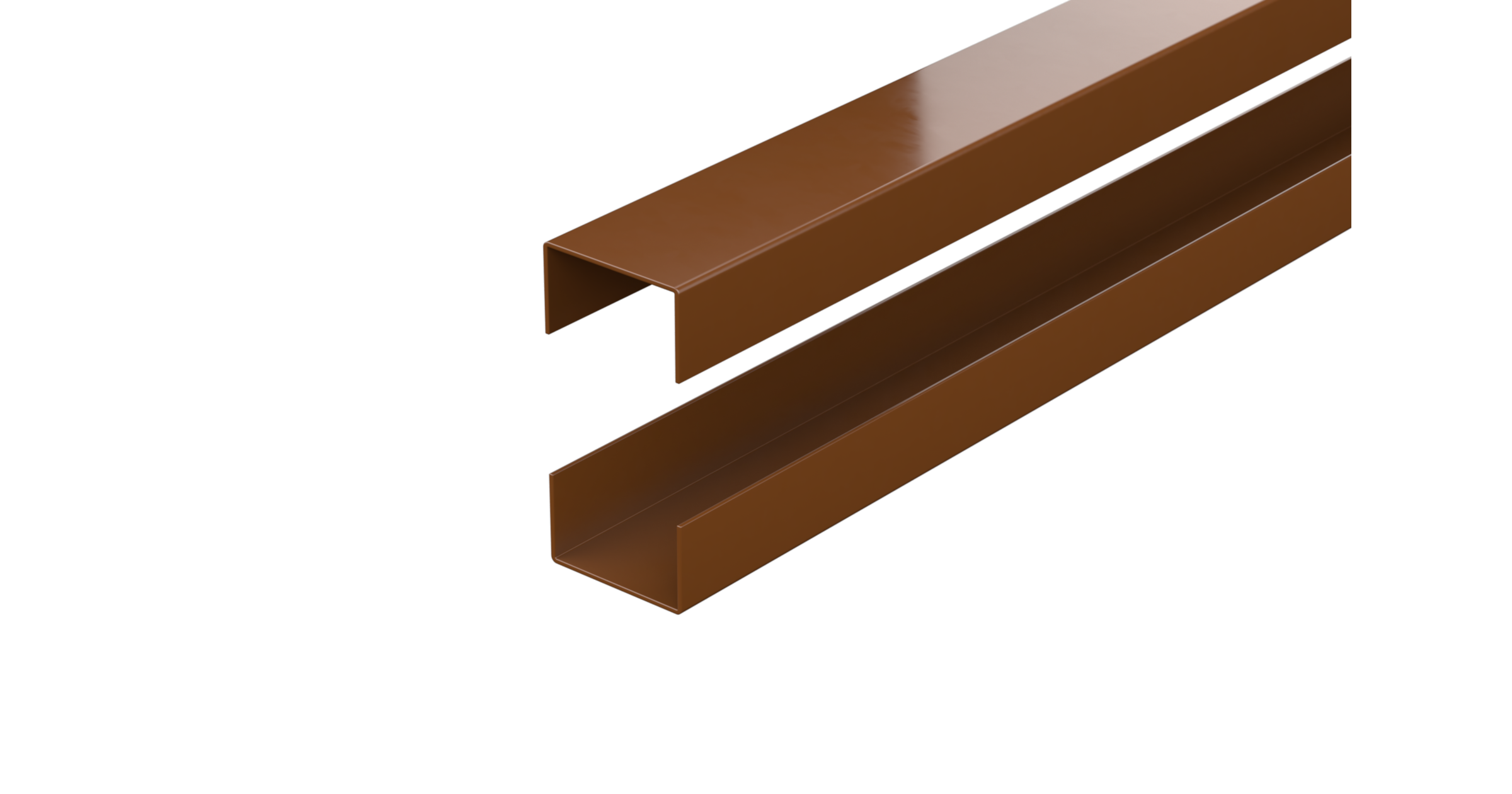 DURAPOST RAILS FOR URBAN SLATTED COMPOSITE PANEL PK OF 2 BROWN