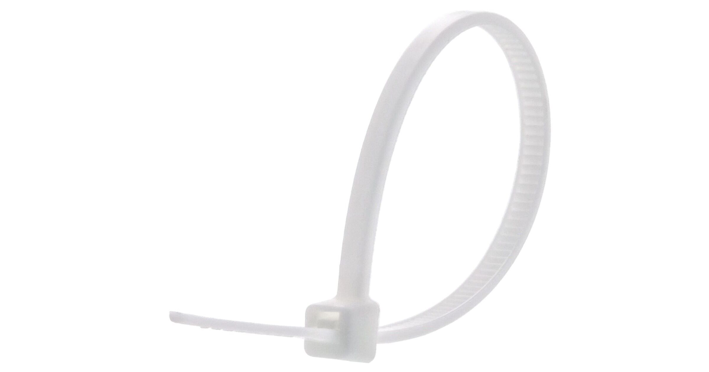 300MM WHITE PLASTIC CABLE TIES (100)